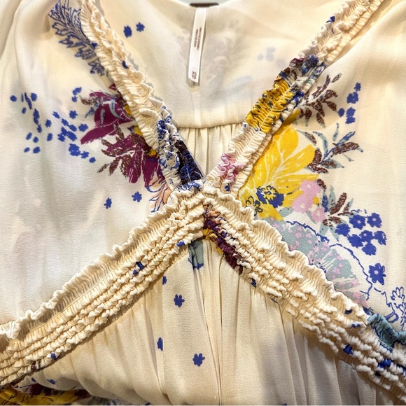 Free People Purple Haze Tiered Tunic Tank in Cream - Picture 4 of 6